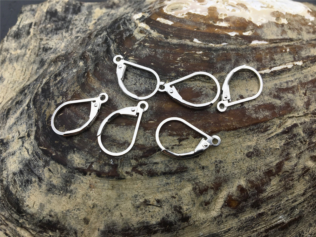 925 sterling silver ear hook with loop, leverback earrings hooks, Euro earwires, hooks findings, DIY earrings jewelry, ASL-ER-011