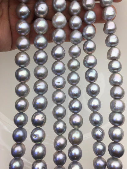 AA+ 10-12mm white oval Edison Freshwater Pearl,ED12-2A-5-4