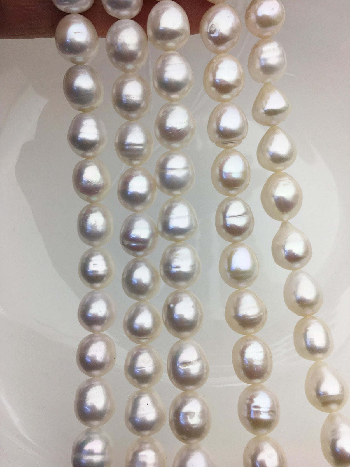 AA+ 10-11mm white rice freshwater pearls,LR11-T3