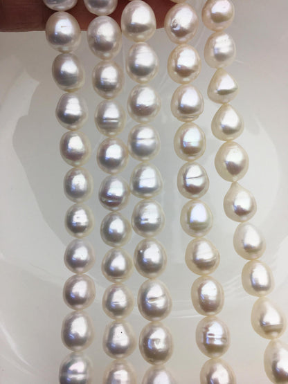 AA+ 10-11mm white rice freshwater pearls,LR11-T3