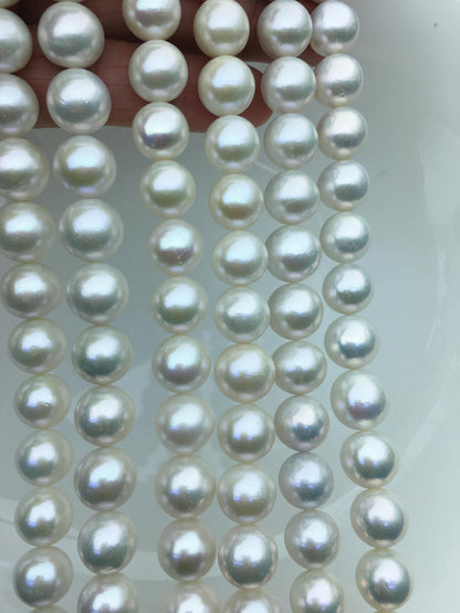 AAA 11-13mm white round freshwater pearls, loose pearl beads, round pearl string, pearl necklace DIY jewelry material, RP12-3A-7