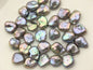 5pcs AA+ 15-18mm Very Big Gray Rainbow THICK Keshi Freshwater Pearls,center drill hole,good quality,ZS-128-4