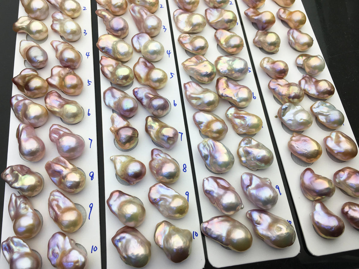 1 pair AAA 13-15mm Purple Rainbow Flame ball Pearl Pairs - large Baroque freshwater pearl pairs, Fire Ball Pearl, FL15-3A-8-8
