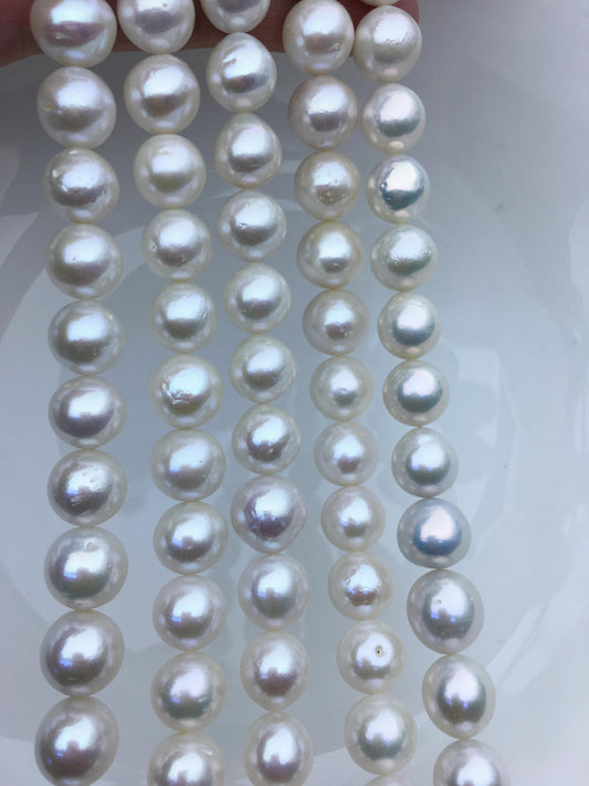 AA+ 11–13mm White Round Freshwater Pearl Beads | RP12-2A-4