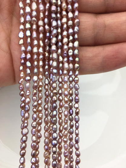 AAA 2.5-3.1mm purple nugget seed pearls, irregular nugget freshwater pearl strand, cheap price, pearl factory china, LM2-3A-21