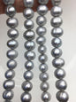 AA+ 10.3-11.3mm gray potato freshwater pearls,CR11-T1