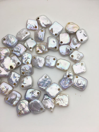 20pcs AAA/AA+ 11-13mm white rectangle freshwater pearls,big hole,ZS-103-7