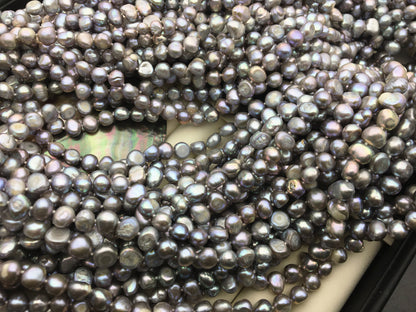 34inches AA 8-9mm gray nugget pearl Necklace,Wedding Necklace,Mothers Day,Happiness,wholesale,NPN1-067