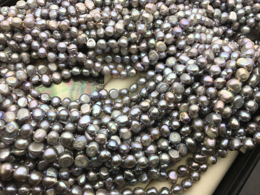 34inches AA 8-9mm gray nugget pearl Necklace,Wedding Necklace,Mothers Day,Happiness,wholesale,NPN1-067