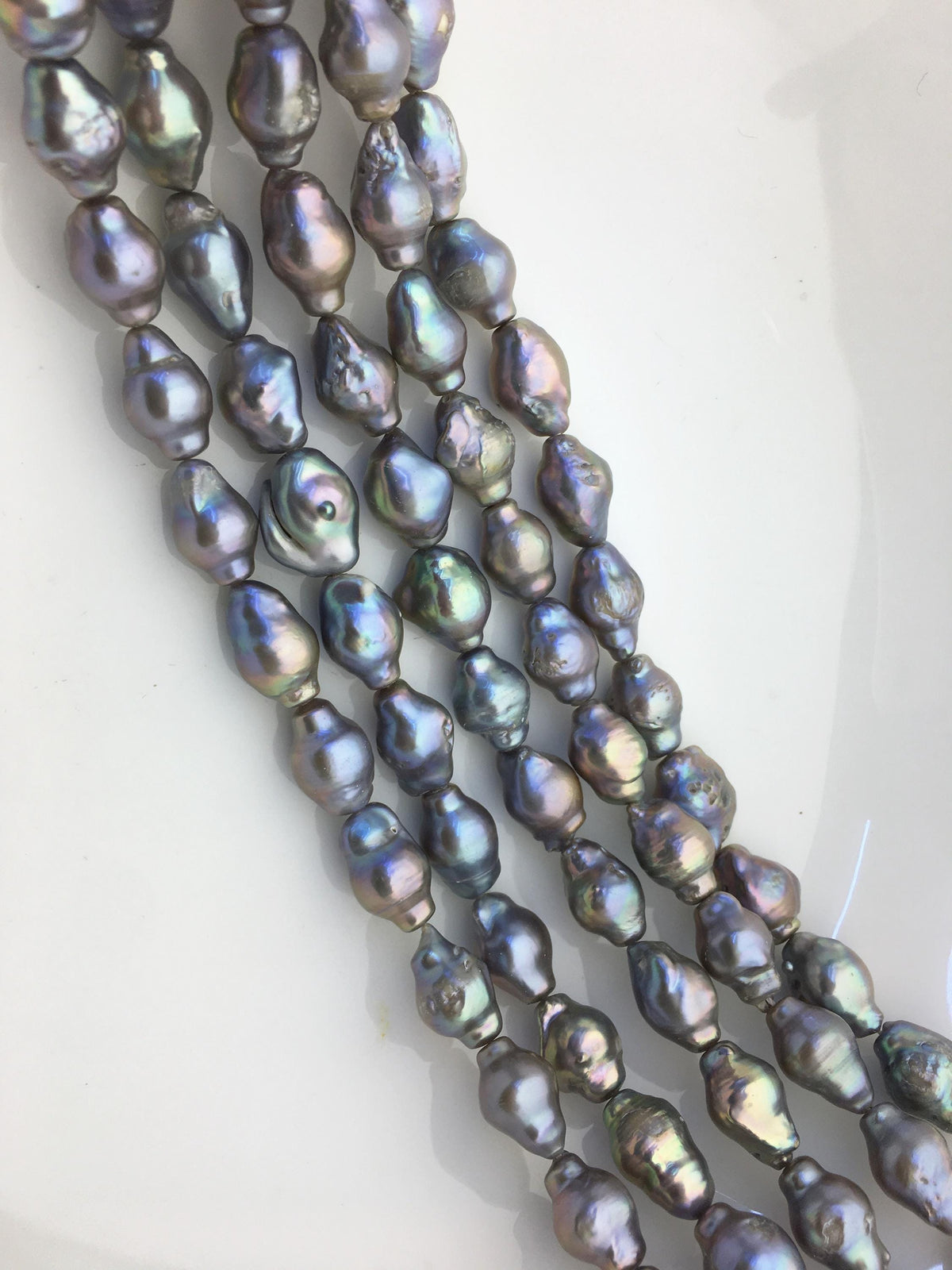 AA+ 10-12mm Gray Baroque Shape Freshwater Pearl,ZS-101-1