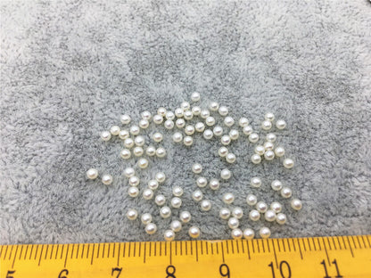 AAAA 2.3-2.4mm white round seed freshwater pearls,no hole,tiny pearl supply,good quality,through hole,RP2-4A-2