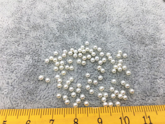 AAAA 2.3-2.4mm white round seed freshwater pearls,no hole,tiny pearl supply,good quality,through hole,RP2-4A-2