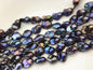 15.5'' AAA 14-18mm Black Rainbow flame ball pearl,FL15-3A-7-24