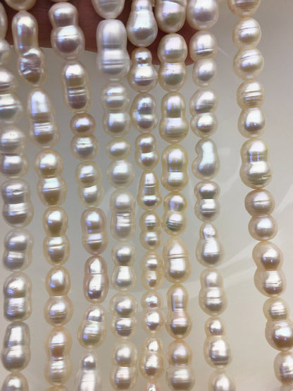 AA+ 8-10mm White Gourd baroque pearls-Baroque Gourd,DIY,high luster,ZS-114-17