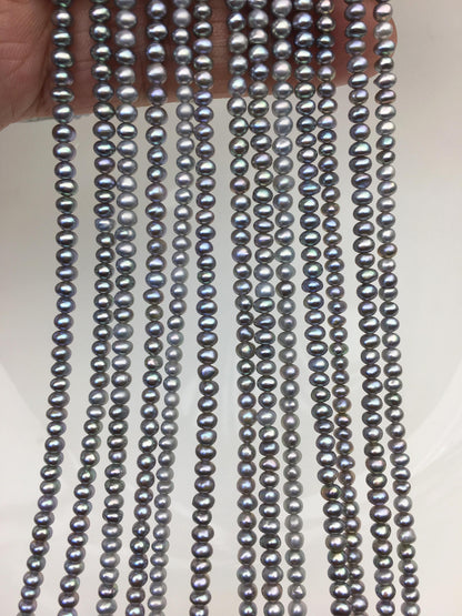 AAA 3-3.5mm gray potato freshwater pearls,CR3-T1