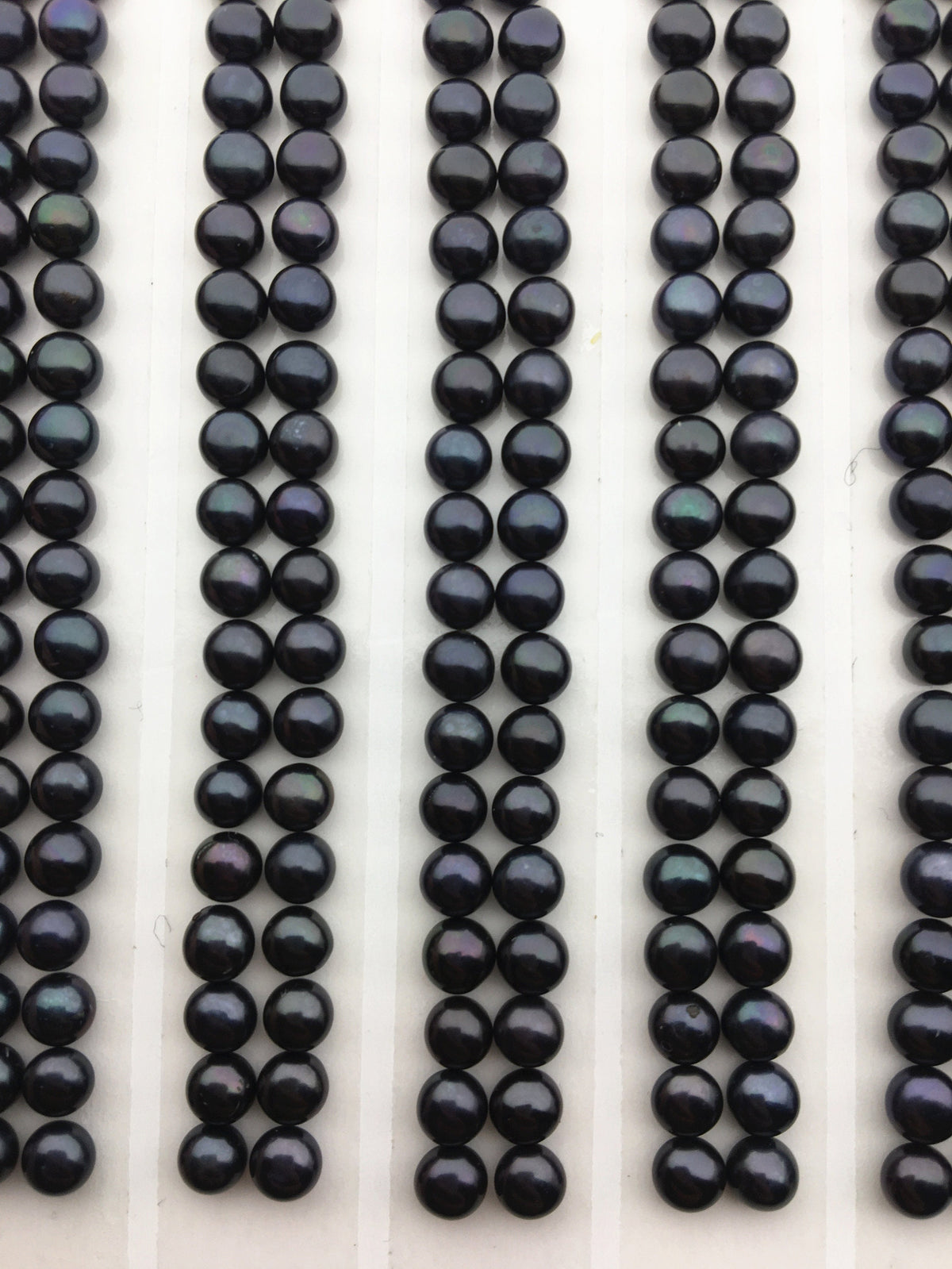 10 pairs AAA 4-4.5mm black button round pearls pairs,loose pearls,BTN4-4A-4