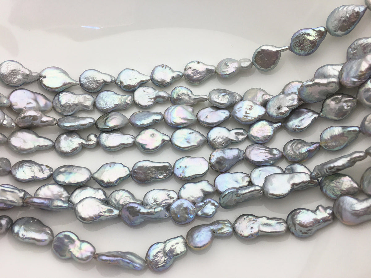 AA+ 11-12mm Gray Tail Coin freshwater pearls,diy bead,flat round pearl bead,COIN12-2A-2-13