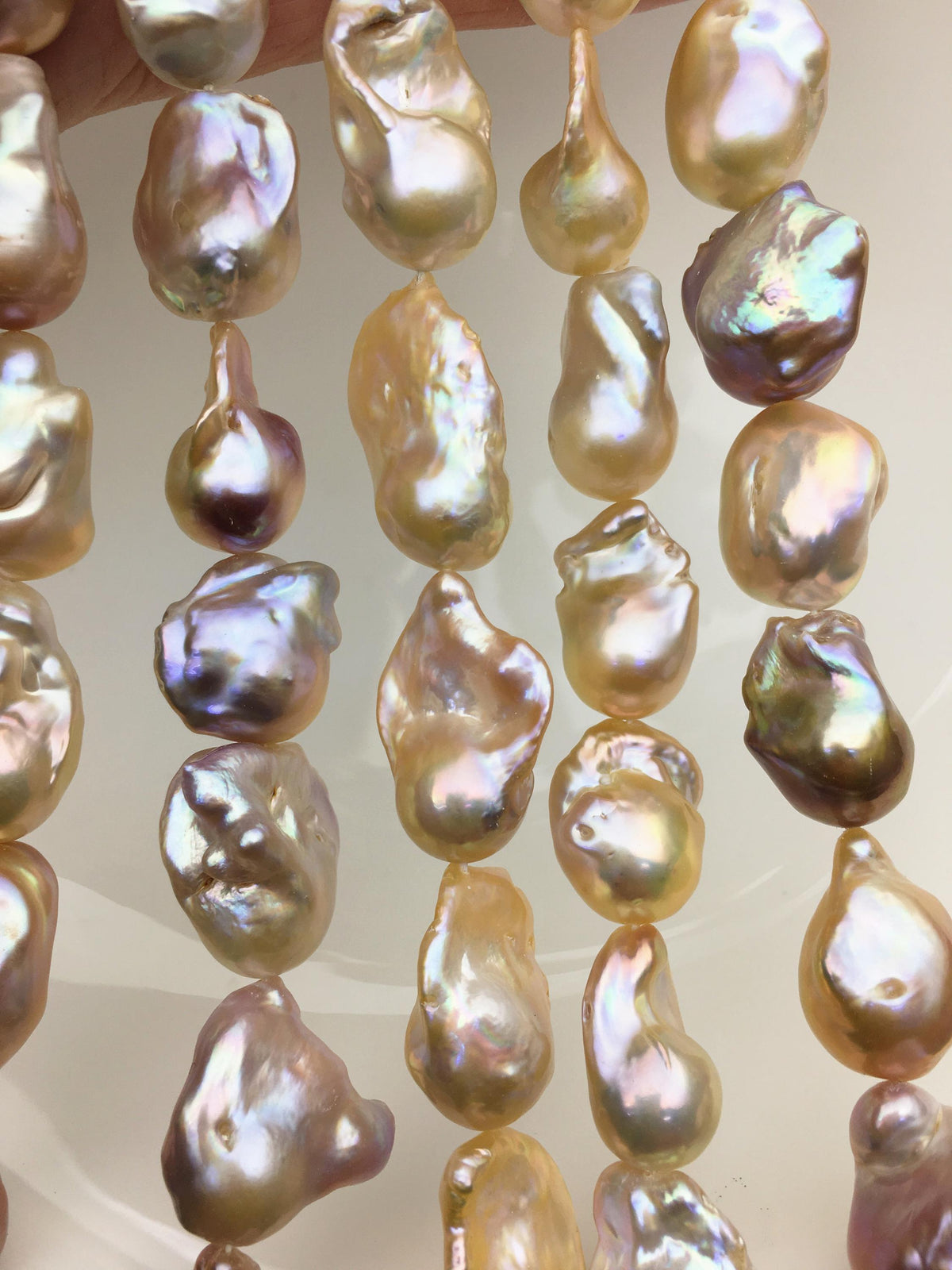 15.5'' AA+ 12-15mm natural mix color flame ball pearl,FL15-2A-5-2