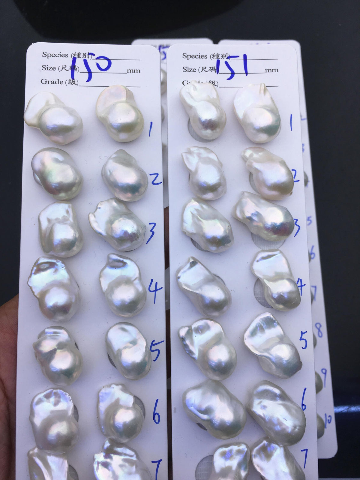 1 pair AAA 13-15x18-22mm White Flame ball Pearl Pairs-large Baroque freshwater pearl pairs,top half hole,FL15-3A-8-65