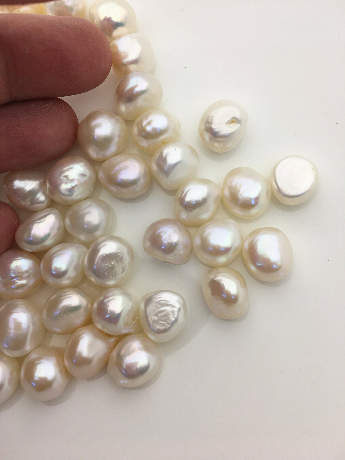 20pcs AAA 11.5-12.5mm white nugget freshwater pearls, white baroque pearl, irregular pearl, pearl wholesale supply China, LM12-T3