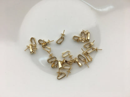 2pcs 5.3x2.2mm 14k goldfilled Simple Pendant Clasp, DIY earrings jewelry,AGF-P-001