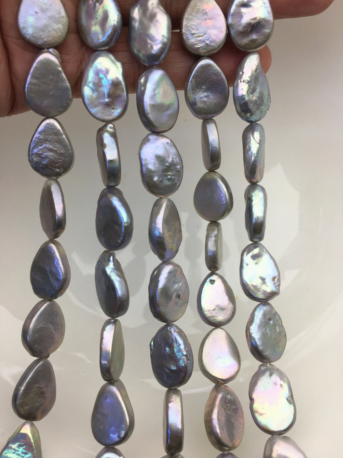 AA 13-14mm Gray Drop Coin freshwater pearls,diy bead,flat round pearl bead,ZS-T49