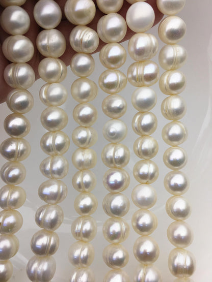 AA 10.3-11.3mm white circle ring potato freshwater pearls,CR11-2A-4