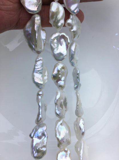 AA+ 14-16mm white keshi baroque Freshwater Pearl, DIY Loose Freshwater Pearl, wholesale price, china wholesale pearl, ZS-200-115
