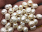 20pcs AA 9.3-10.3x11-14mm white rice freshwater pearls, 2.2mm big hole, Christmas, for leather, LR10-2A-5
