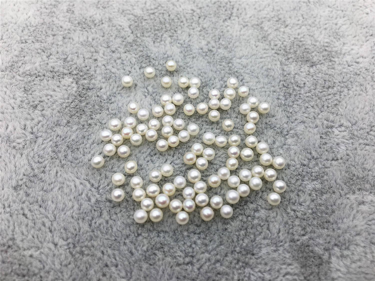 AAAA 2.8-3mm white round seed freshwater pearls,no hole,tiny pearl supply,good quality,through hole,RP2-4A-4