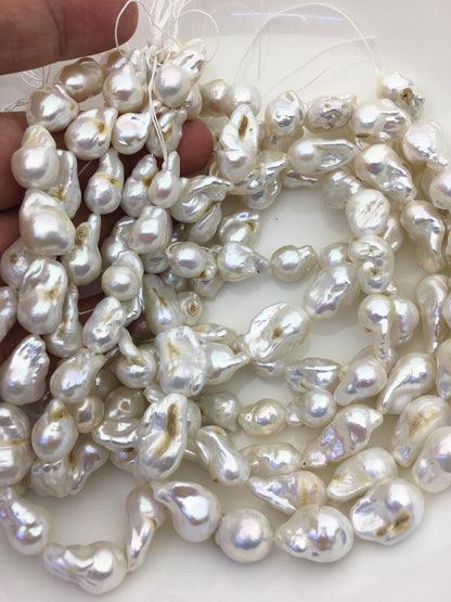 15.5'' A 9-11mm white flame ball pearl,FL15-2A-5-79