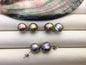 2 pairs AA+ 10-11mm gray baroque near round edison pearl stud earrings,S925 Sterling Silver stud earrings,SE3-T64