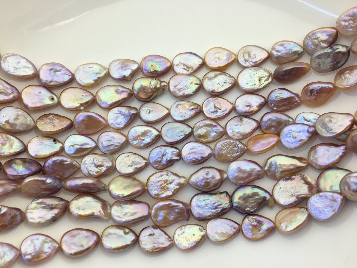 AAA 10-12mm Mix Color Teardrop Coin freshwater pearls,diy bead,flat round pearl bead,COIN12-2A-2-55