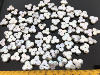5pcs AA 11-13mm Triangle Flower White Pearl, Freshwater pearl Butterfly, for your design, Cultured Pearls Maggie Designs, ZS-17-10