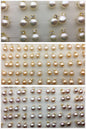 3 pairs White/Pink/Purple Set AAA button round pearl stud earrings, fashion pearl earrings, wedding pearl earrings, SE3-175-1