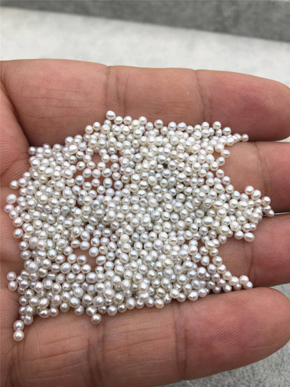 Rare!20pcs AAA 2-2.5mm natural gray near round freshwater seed pearls, 20pcs no hole, diy pearl beads, RP2-3A-15