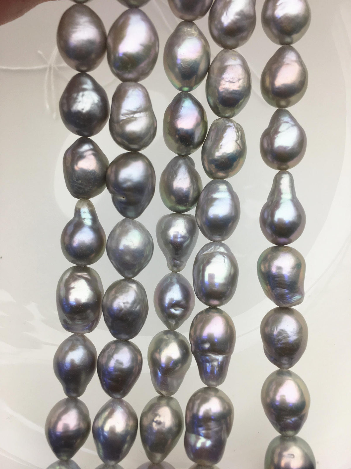 AA+ 10-12mm big gray baroque drop Edison Freshwater Pearl,ED12-2A-5-1