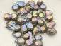2pcs AA+ 17-21mm Very Big Gray Rainbow Coin freshwater pearl,COIN20-T3