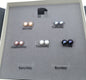 5pairs weekly AAA pearl stud earrings, Sterling Silver bridesmaid pearl earrings stud earrings, daily earrings, working day earrings, SE1-070