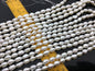 AA+ 6.4-7.4mm white nugget freshwater pearls,Cultured white freshwater pearls beads,teardrop pearl necklace,LM7-2A-5