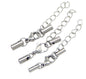 5pcs 2.2mm 3.2mm hole round leather cord bracelet necklace lobster clasp, stainless steel necklace bracelet clasp, AAL-002