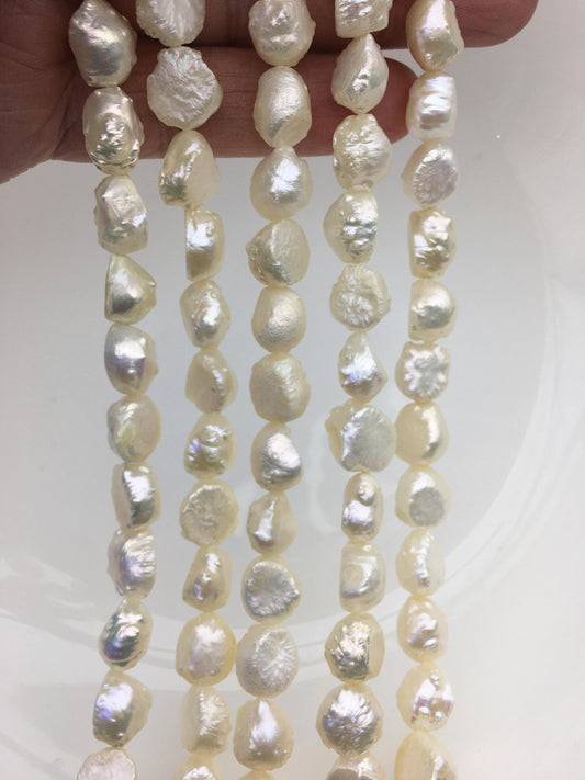 AAA 9-10mm natural white thorn freshwater pearl,LM9-T6