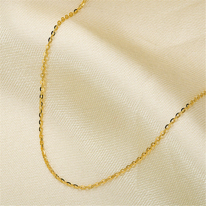 18'' Adjust s925 Sterling Silver 1.2mm O Chain Necklace With adjust Clasp,Replace Necklace,S925 Chain Necklace,ASL-NC-3
