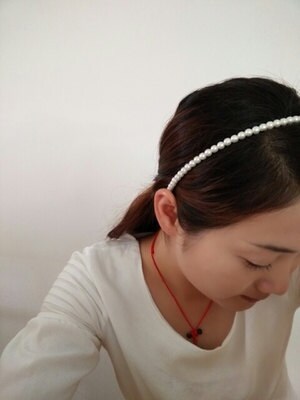 AAA White/Mixed Color Freshwater Pearl Bridal Headband | B8-023