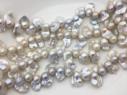 15.5'' AA+ 11-15mm white flame ball pearl,FL15-2A-5-98