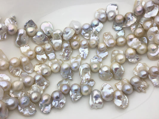15.5'' AA+ 11-15mm white flame ball pearl,FL15-2A-5-98