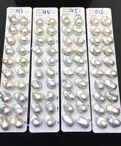 1 pair AAA 13-17x19-24mm White Flame ball Pearl Pairs - large Baroque freshwater pearl pairs,FL15-3A-8-4