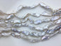 AAA 10-12mm white Thick Keshi Biwa Pearl Necklace,ZS-200-120-17