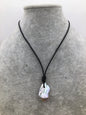Big Gray Flameball pearl and leather necklace, Baroque Freshwater Pearl Drop Necklace, Flaming ball pearl necklace, wholesale, Le4-064