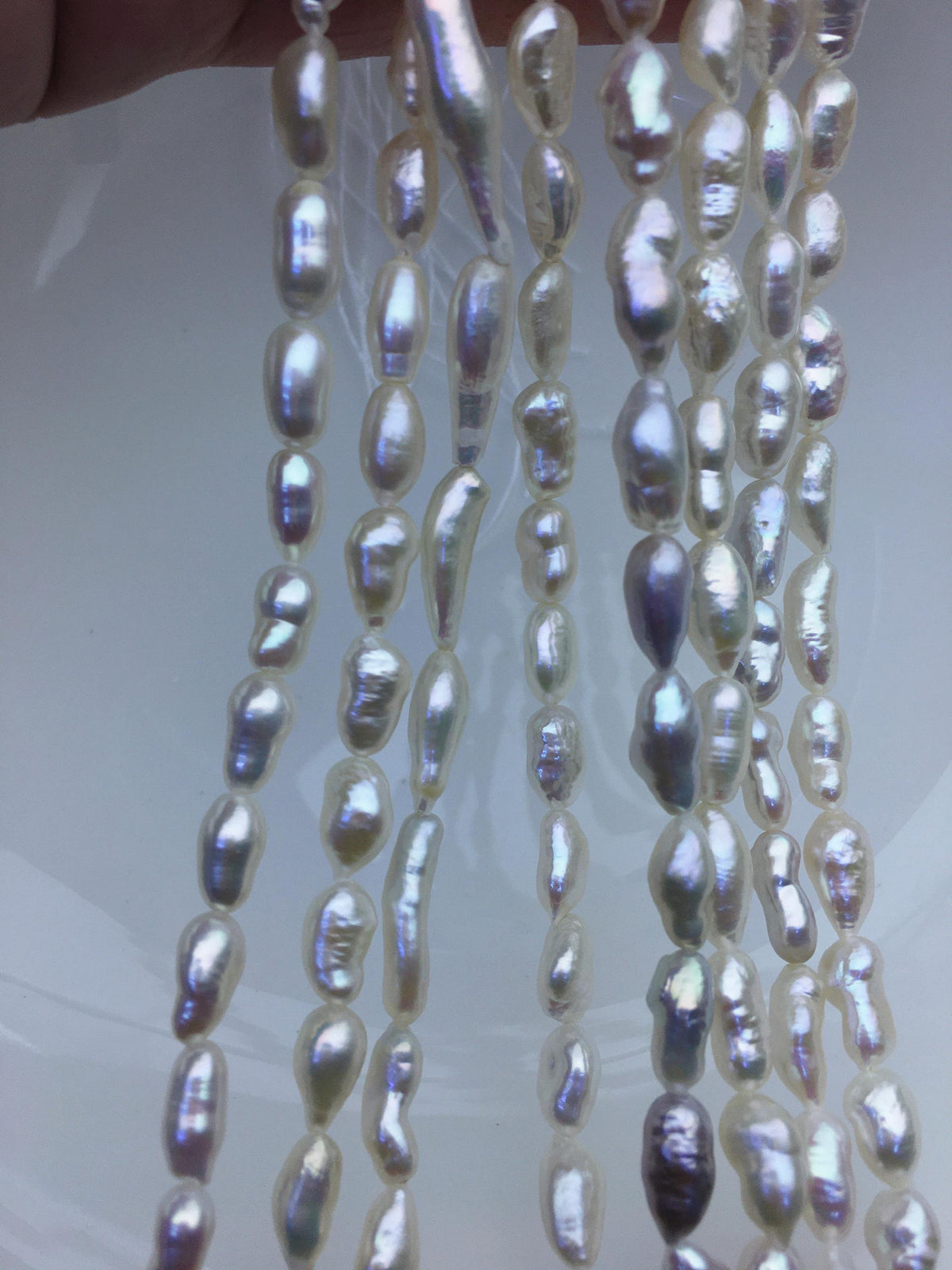 1 strands AAA 4-6mm white keshi Freshwater Pearl,ZS-200-8